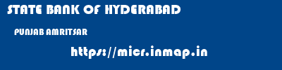 STATE BANK OF HYDERABAD  PUNJAB AMRITSAR    micr code